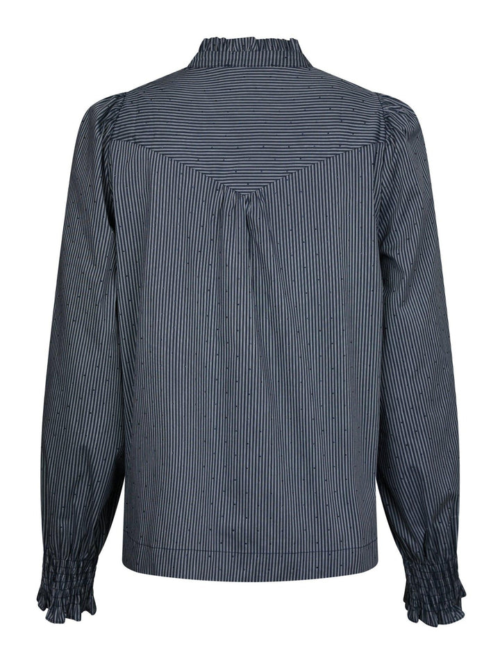 Astrida Stripe Stone Blouse Navy | Skjorter og bluser | Smuk