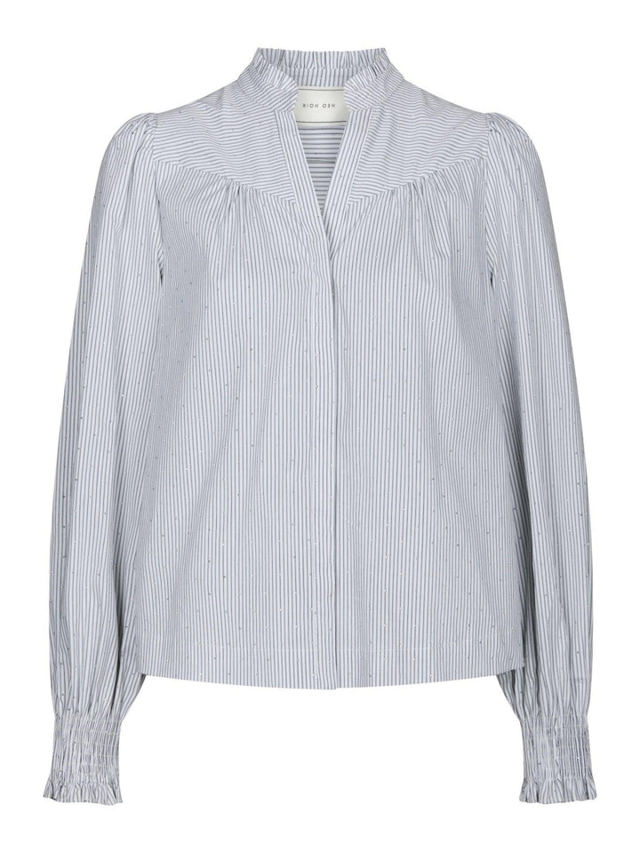 Astrida Stripe Stone Blouse White | Skjorter og bluser | Smuk