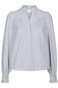 Astrida Stripe Stone Blouse White