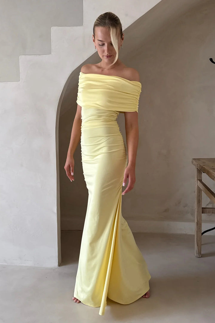 Athena Maxi Dress Yellow | Kjoler | Smuk