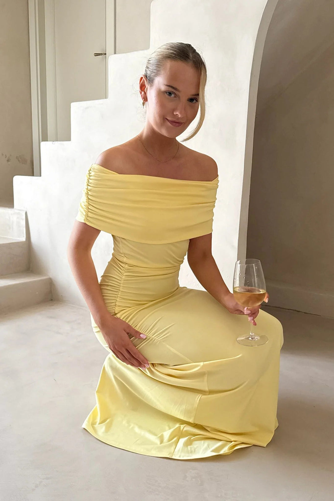 Athena Maxi Dress Yellow | Kjoler | Smuk