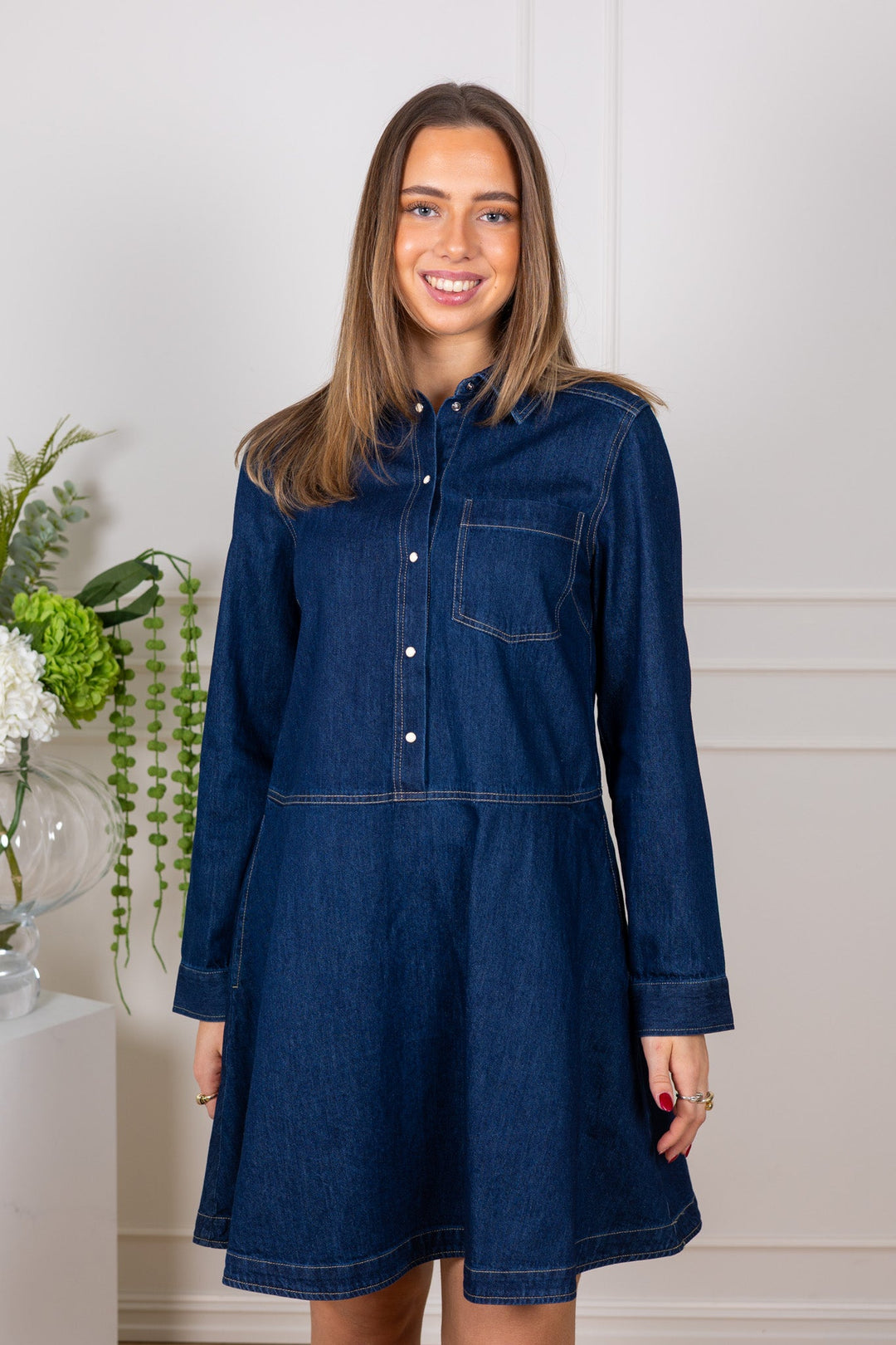 Augustine Dress Dark Blue Denim | Kjoler | Smuk