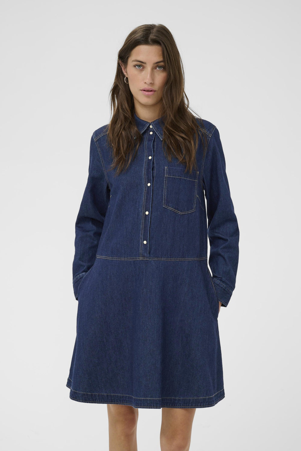 Augustine Dress Dark Blue Denim | Kjoler | Smuk