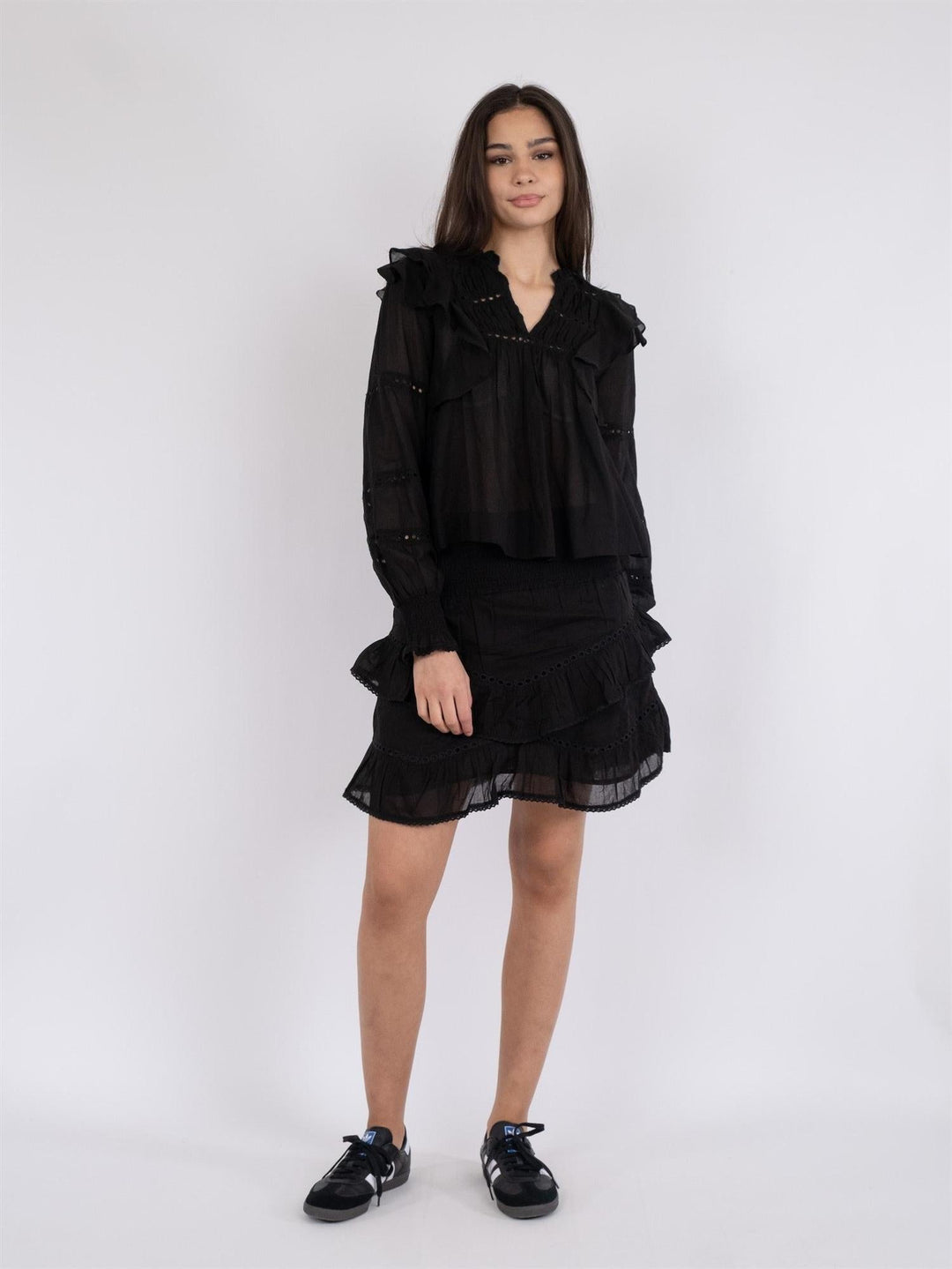 Aurika S Voile Blouse Black | Skjorter og bluser | Smuk - Dameklær på nett
