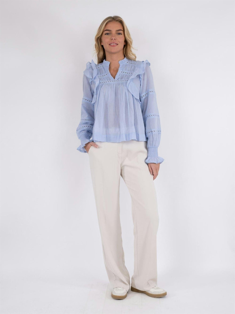 Aurika S Voile Blouse Light Blue | Skjorter og bluser | Smuk - Dameklær på nett
