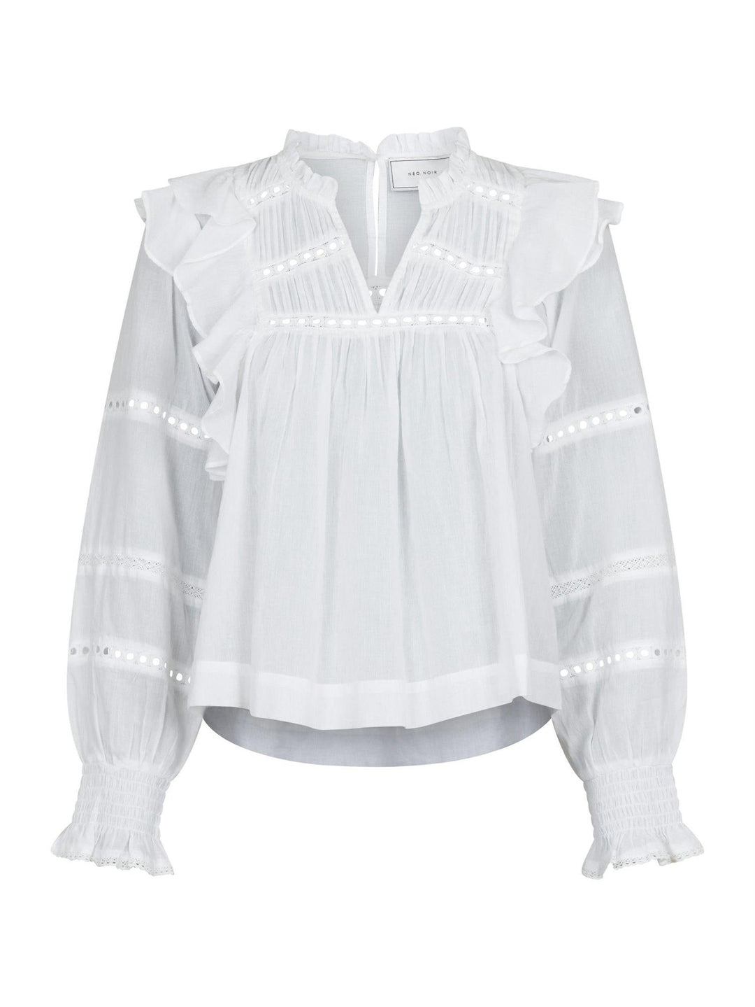 Aurika S Voile Blouse White | Skjorter og bluser | Smuk - Dameklær på nett