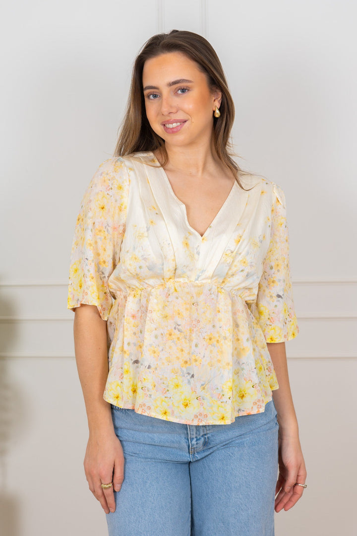 Aurora Blouse Pale Yellow | Skjorter og bluser | Smuk