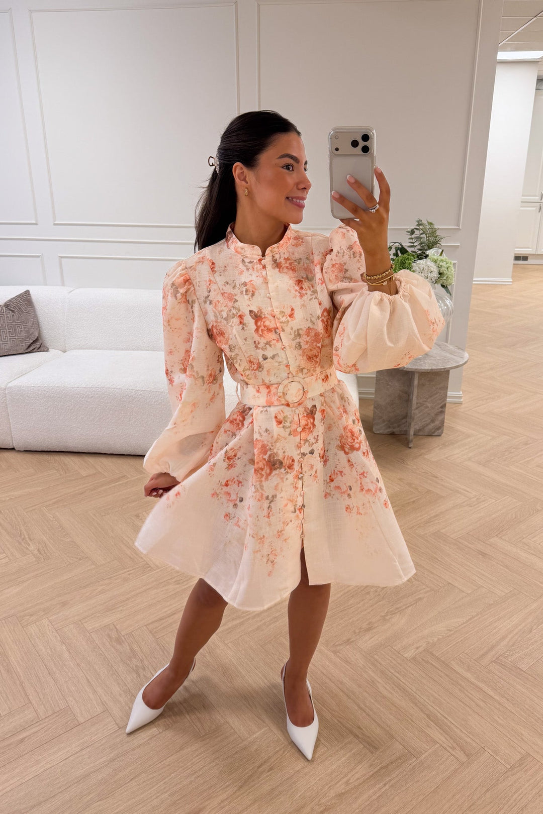 Ava Mini Dress Beige | Kjoler | Smuk