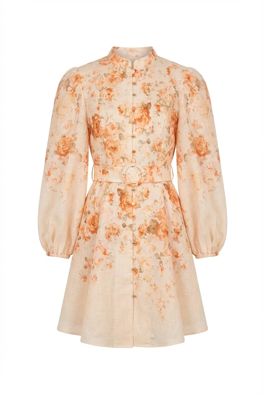 Ava Mini Dress Beige | Kjoler | Smuk