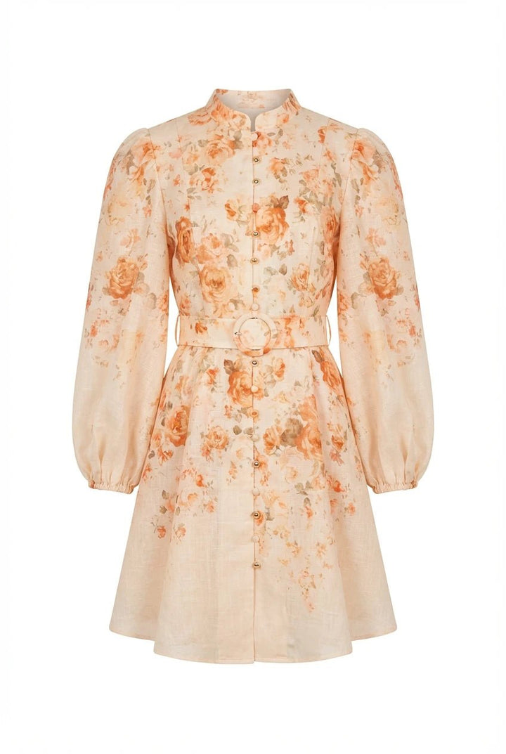 Ava Mini Dress Beige | Kjoler | Smuk