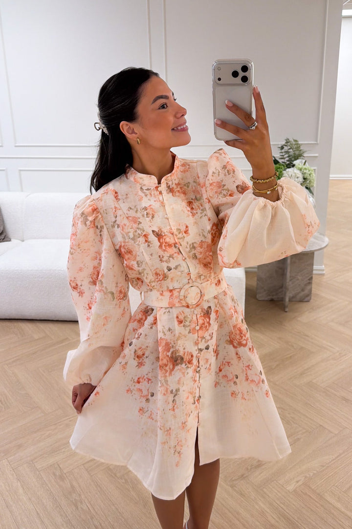 Ava Mini Dress Beige | Kjoler | Smuk