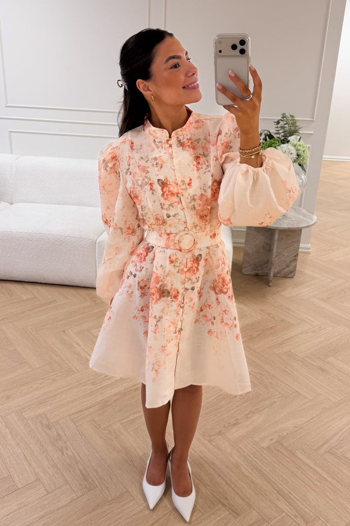 Ava Mini Dress Beige | Kjoler | Smuk