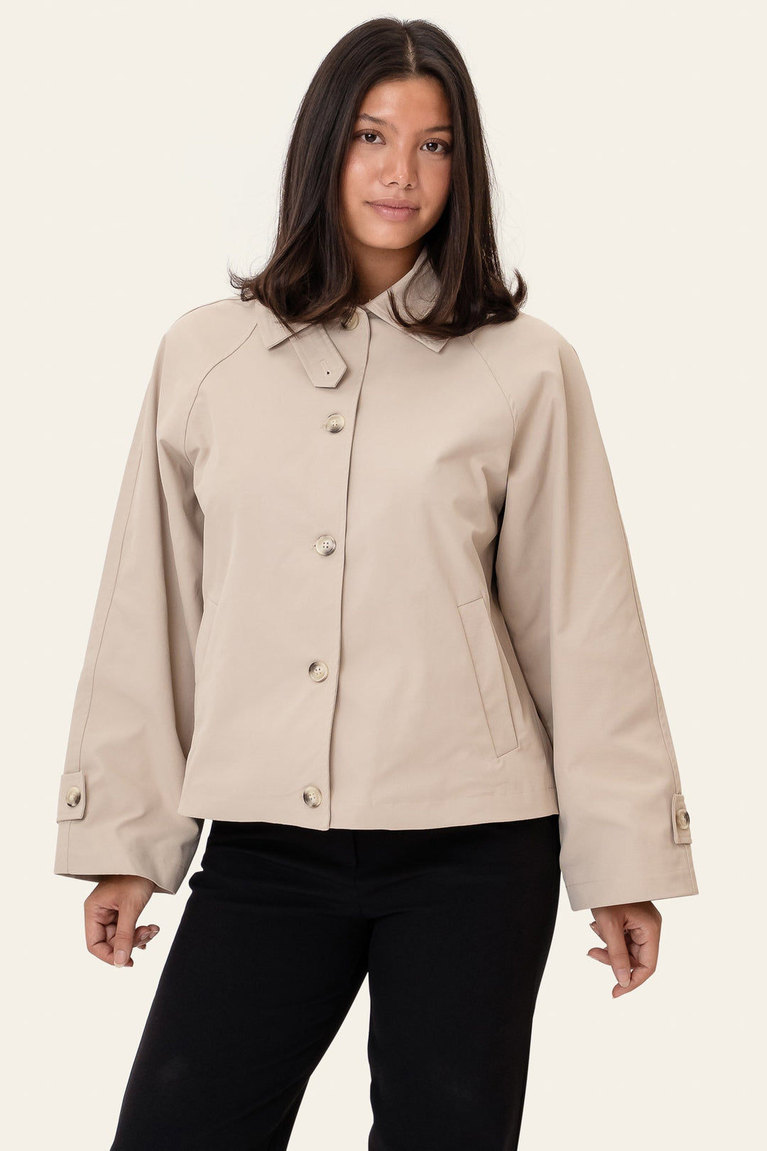 Ava Short Trenchcoat Beige | Yttertøy | Smuk