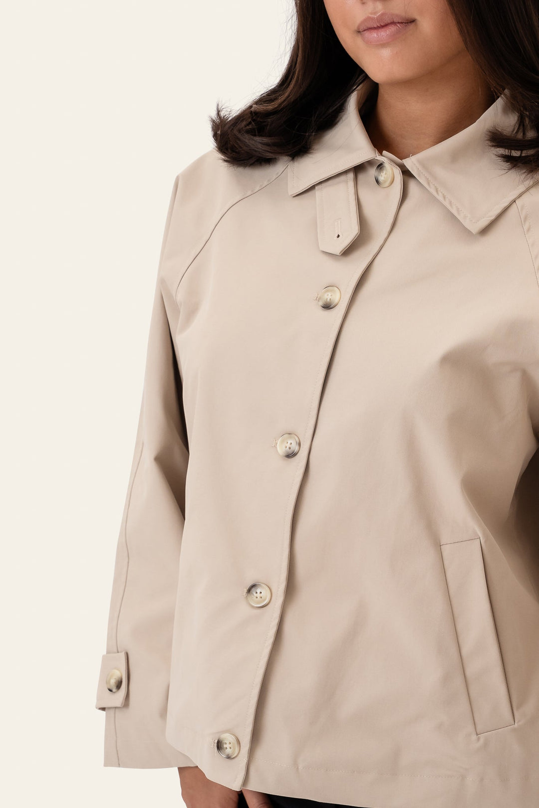 Ava Short Trenchcoat Beige | Yttertøy | Smuk