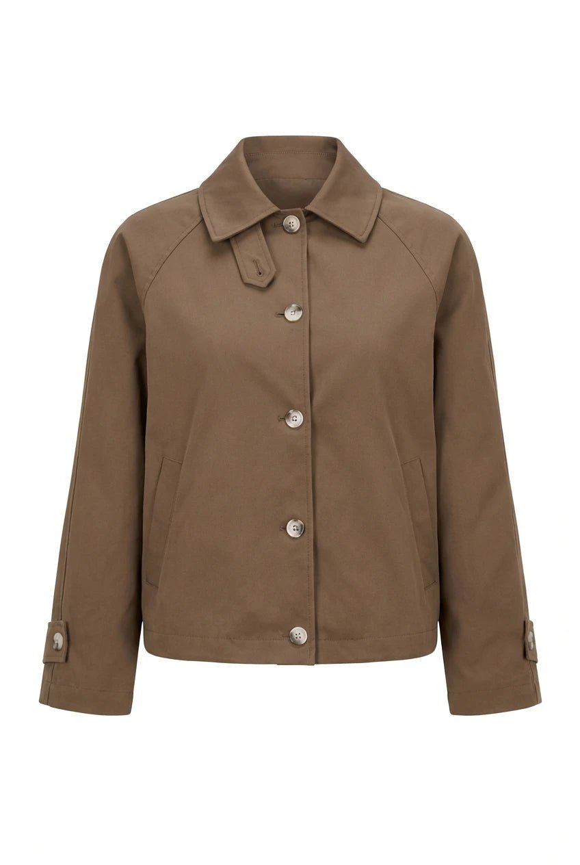 Ava Short Trenchcoat Dark Brown | Yttertøy | Smuk