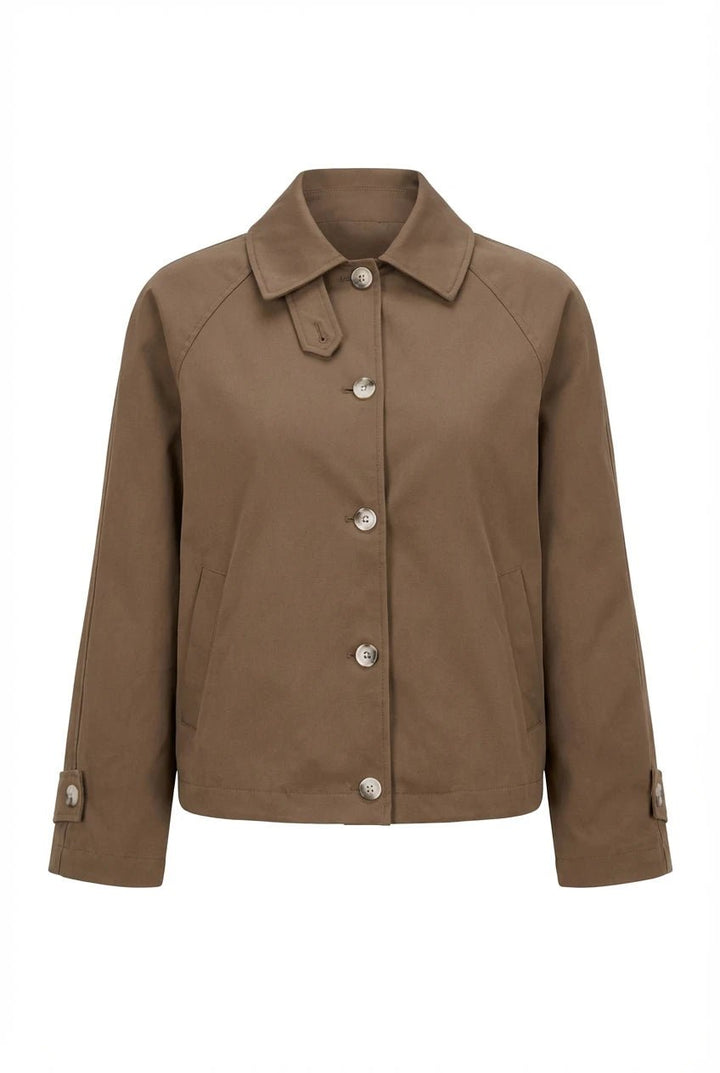 Ava Short Trenchcoat Dark Brown | Yttertøy | Smuk