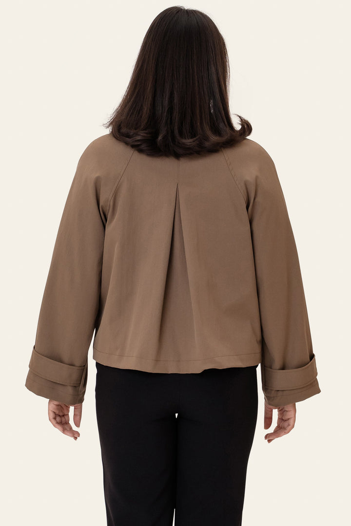 Ava Short Trenchcoat Dark Brown | Yttertøy | Smuk