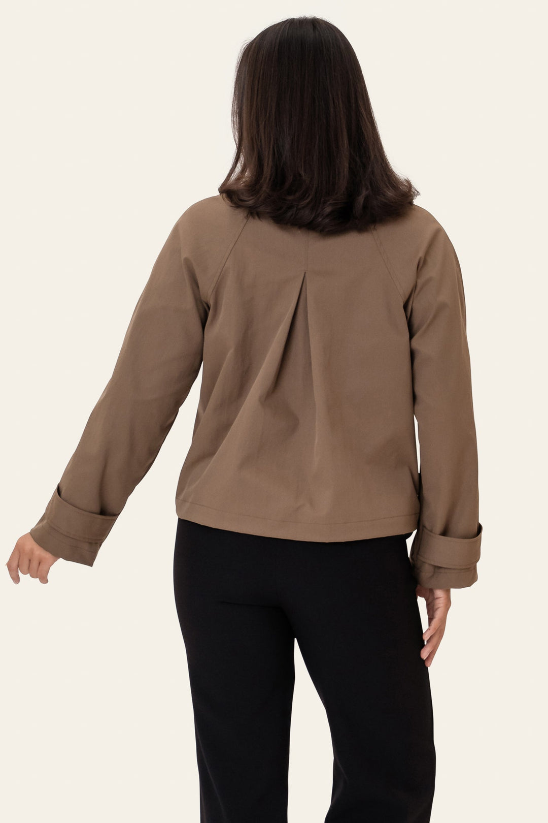 Ava Short Trenchcoat Dark Brown | Yttertøy | Smuk