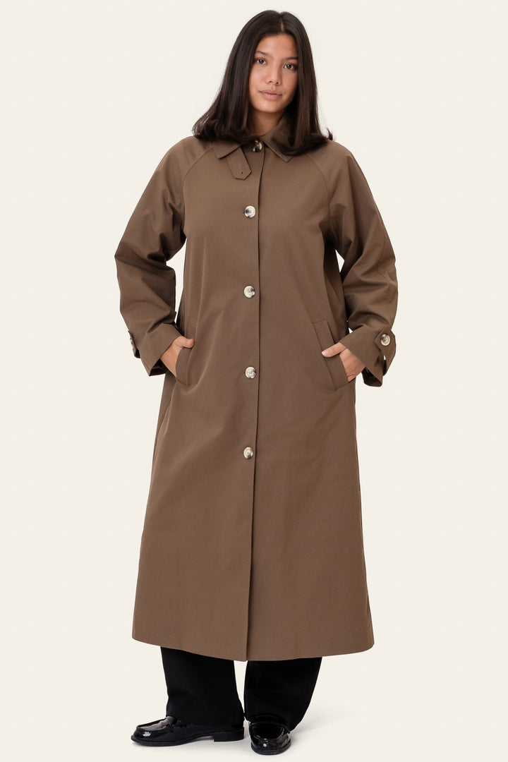 Ava Trenchcoat Dark Brown | Yttertøy | Smuk