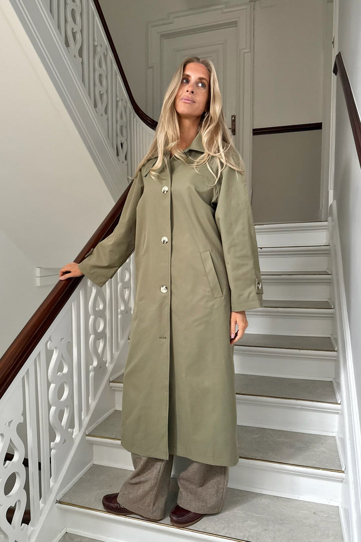 Ava Trenchcoat Dark Khaki | Yttertøy | Smuk - Dameklær på nett