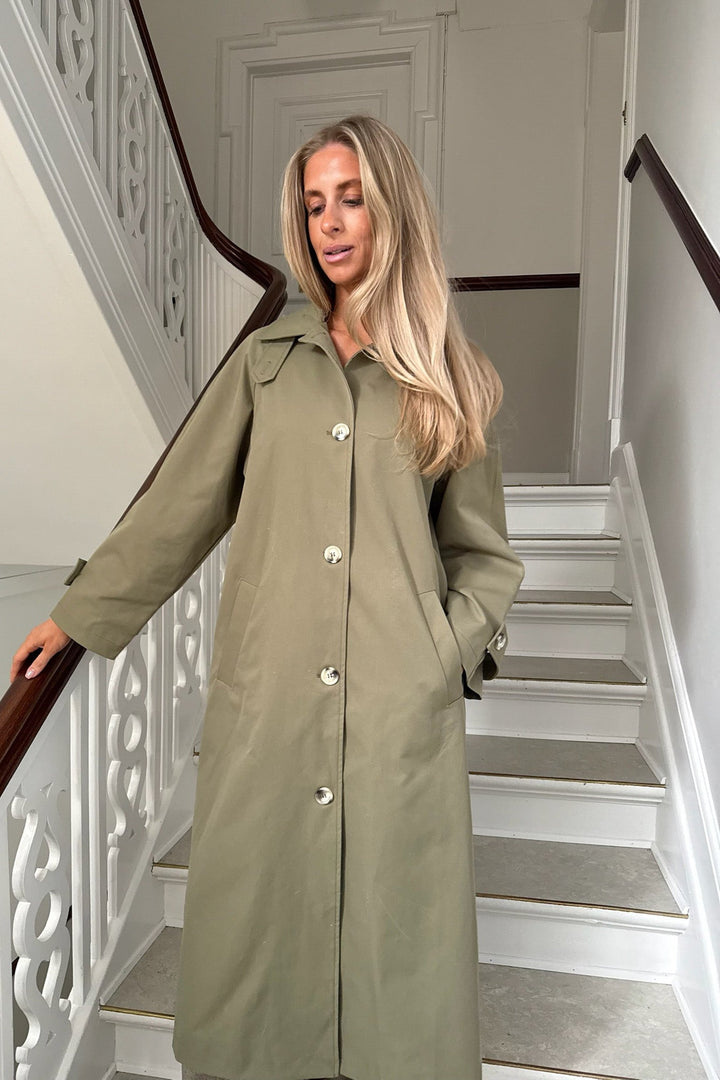 Ava Trenchcoat Dark Khaki | Yttertøy | Smuk - Dameklær på nett