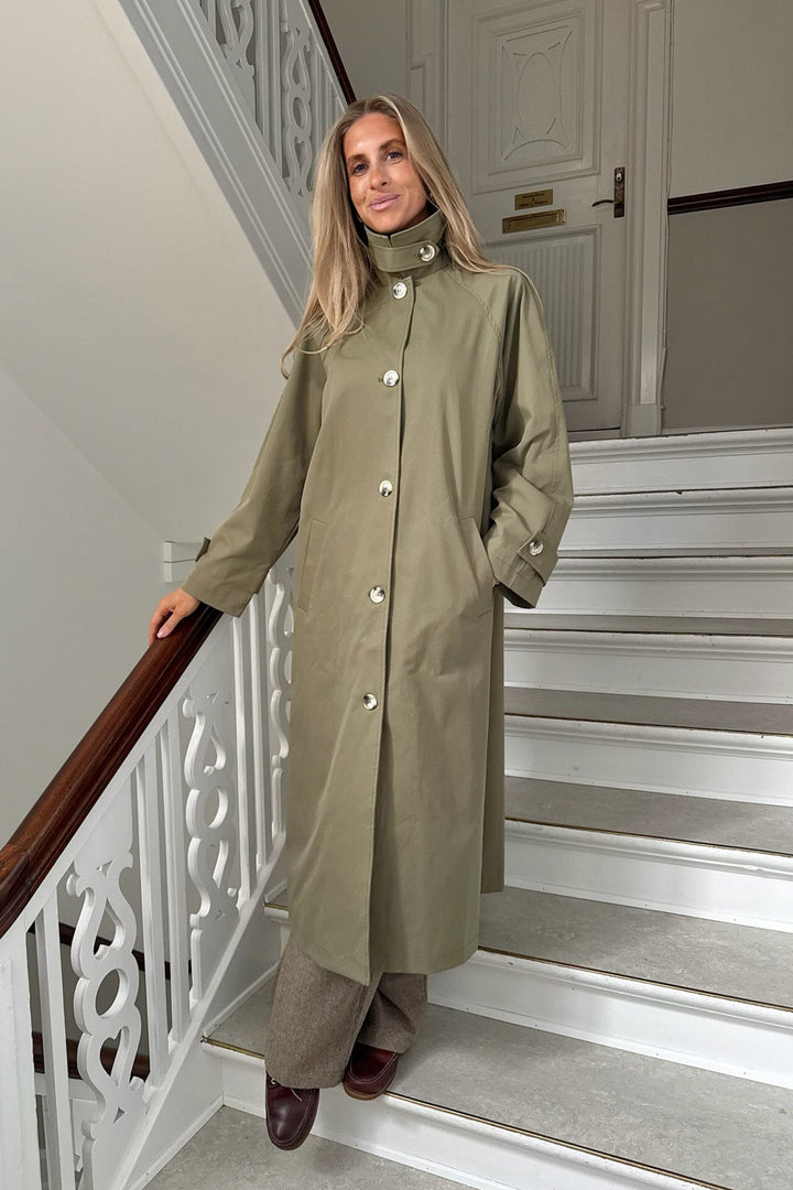 Ava Trenchcoat Dark Khaki | Yttertøy | Smuk - Dameklær på nett