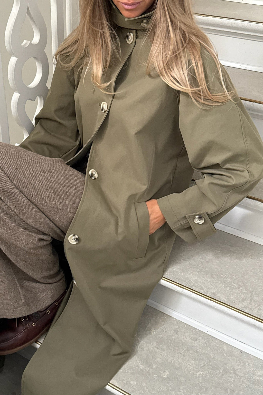 Ava Trenchcoat Dark Khaki | Yttertøy | Smuk - Dameklær på nett