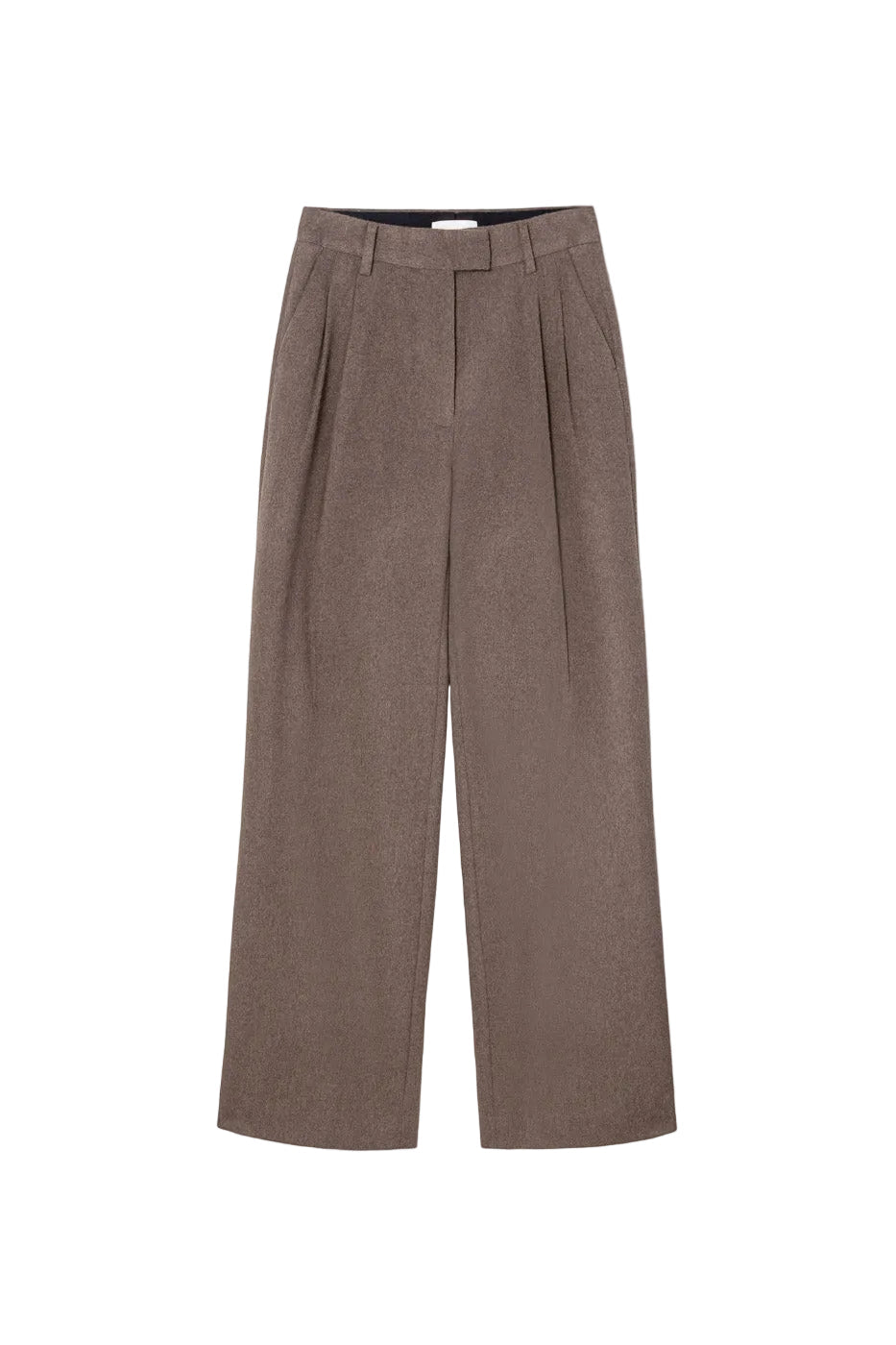 Ava Wool Trouser Dark Taupe Melange | Bukser | Smuk