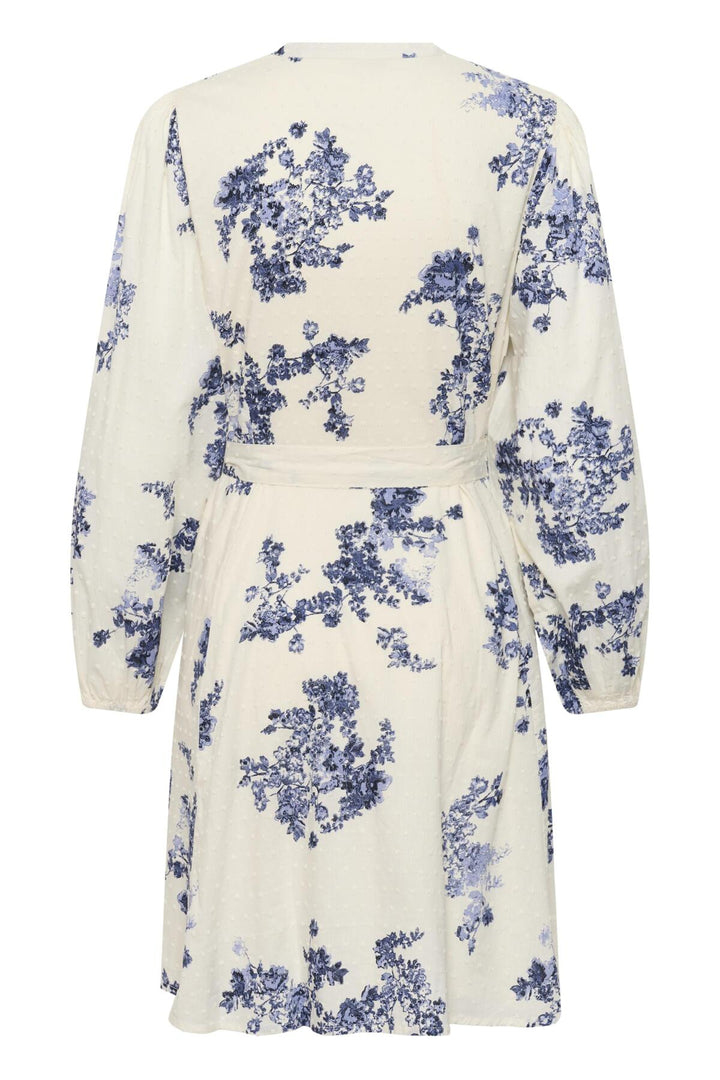 Avira Dress Blue Shadow Flower Print | Kjoler | Smuk