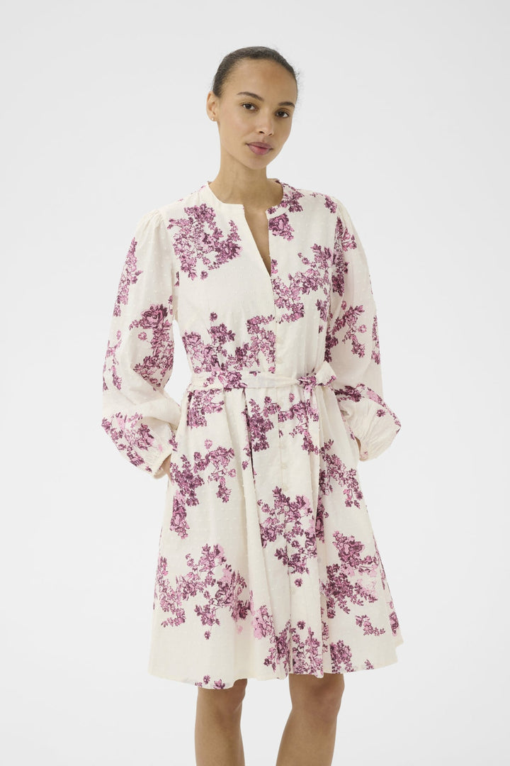 Avira Dress Pink Shadow Flower Print | Kjoler | Smuk