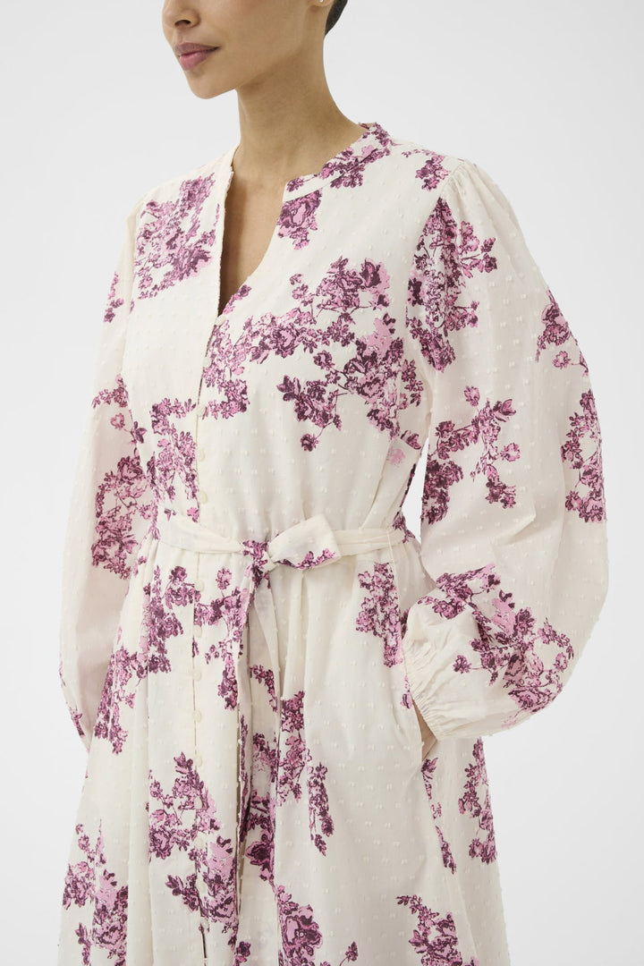 Avira Dress Pink Shadow Flower Print | Kjoler | Smuk