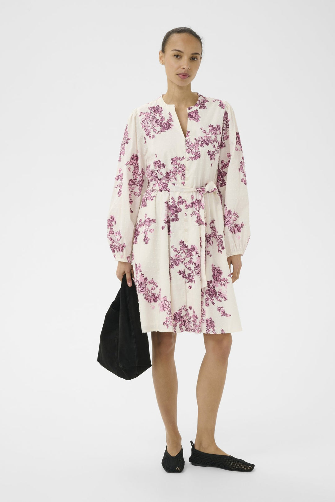 Avira Dress Pink Shadow Flower Print | Kjoler | Smuk