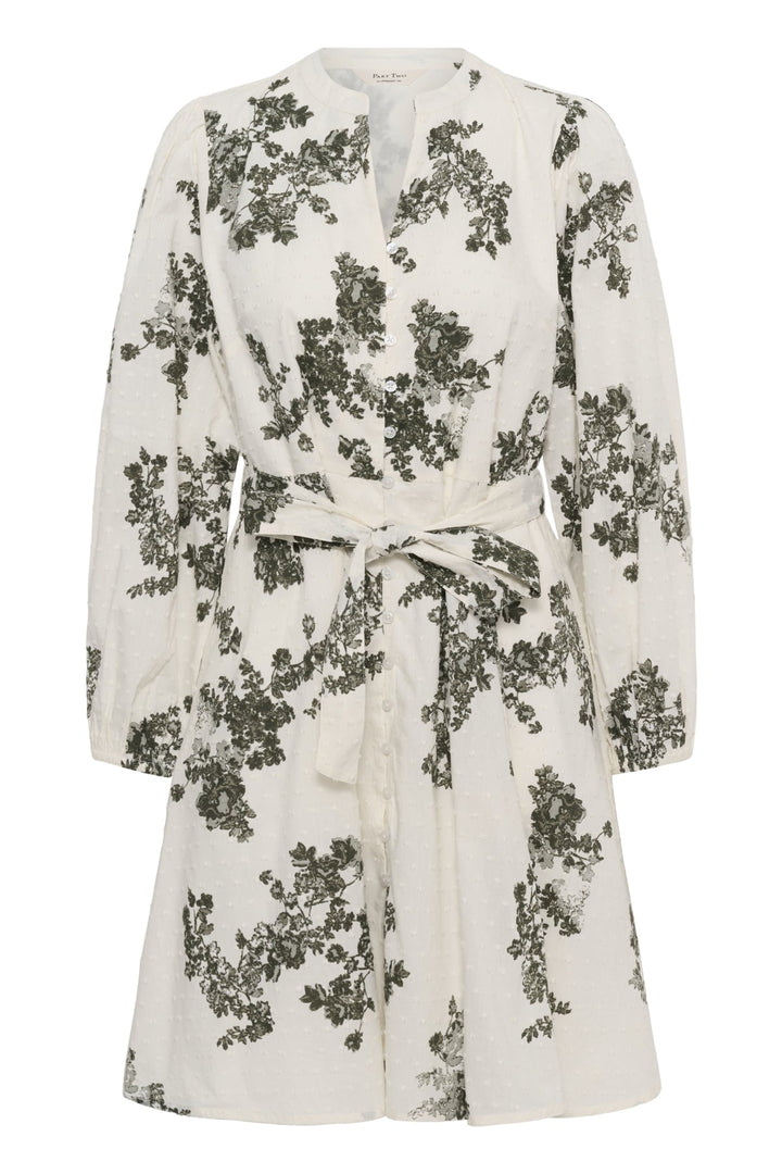 Avira Dress Smokey Olive Shadow Flower | Kjoler | Smuk
