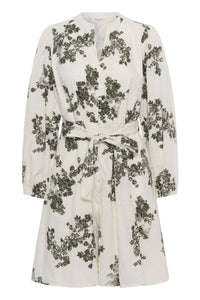 Avira Dress Smokey Olive Shadow Flower