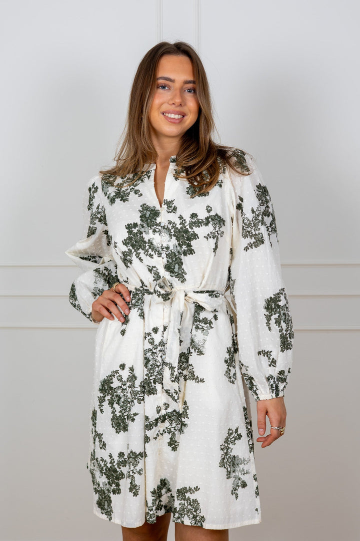 Avira Dress Smokey Olive Shadow Flower | Kjoler | Smuk