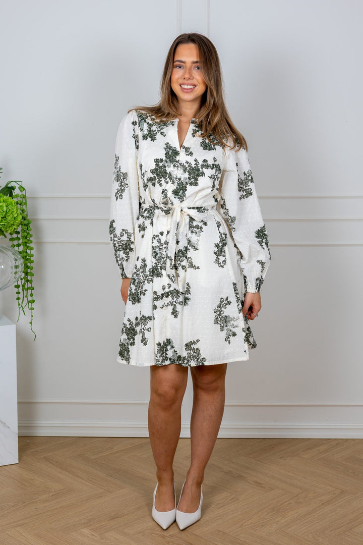 Avira Dress Smokey Olive Shadow Flower | Kjoler | Smuk