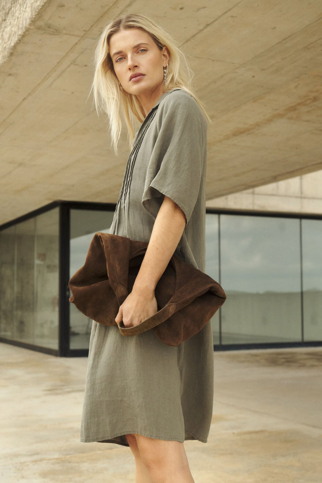 Ayla Dress Smokey Olive | Kjoler | Smuk