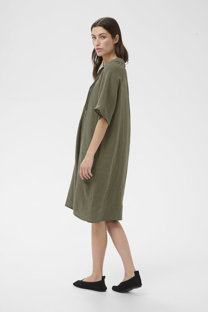 Ayla Dress Smokey Olive | Kjoler | Smuk
