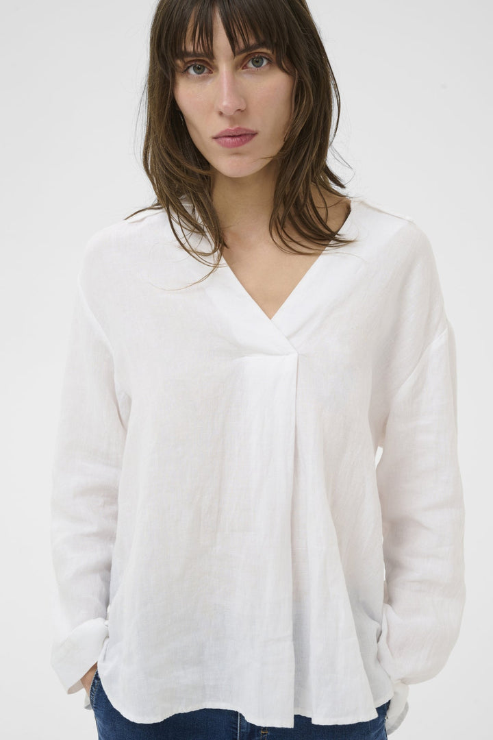 Ayo Shirt Bright White | Skjorter og bluser | Smuk