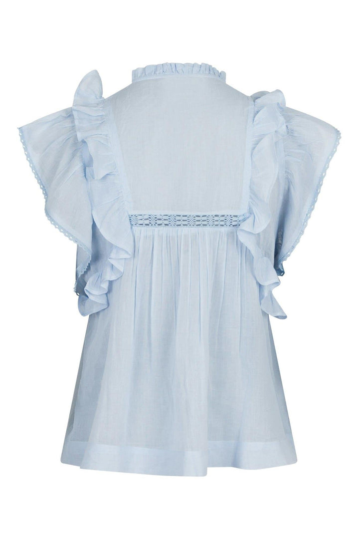 Jayla S Voile Top Light Blue