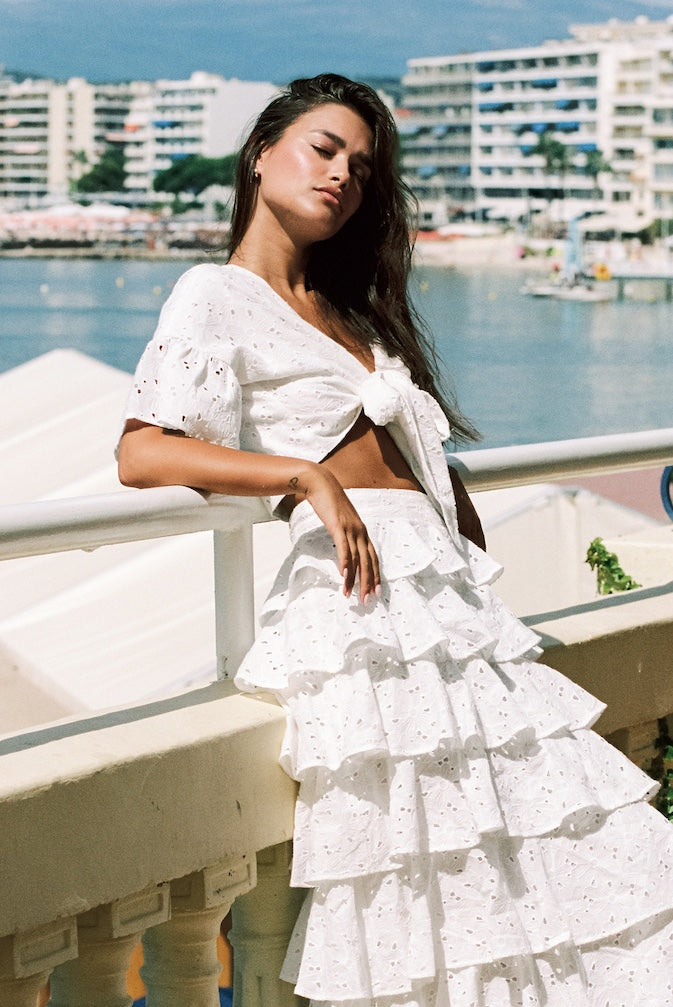 Angel Maxi Skirt White