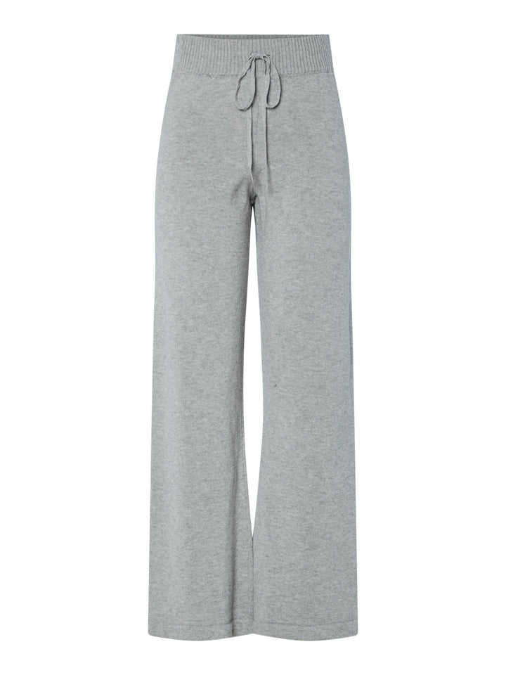 Babette Hw Knit Pant Medium Grey Melange | Bukser | Smuk - Dameklær på nett