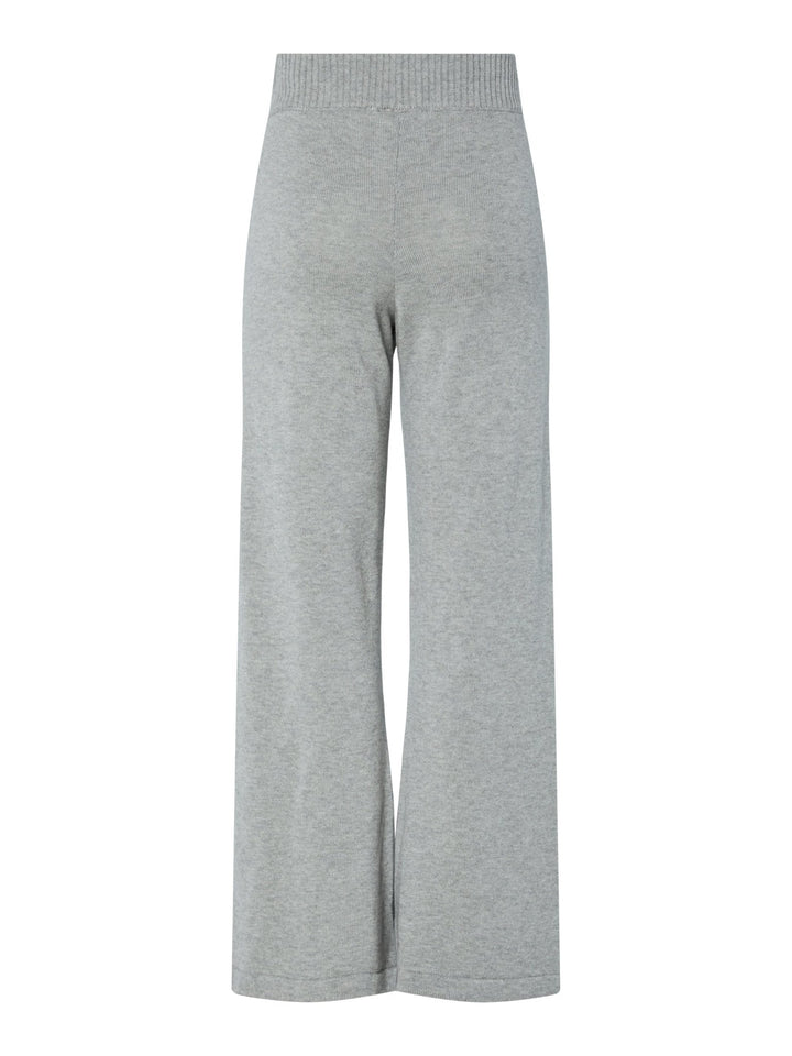 Babette Hw Knit Pant Medium Grey Melange | Bukser | Smuk - Dameklær på nett