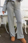 Babette Hw Knit Pant Medium Grey Melange