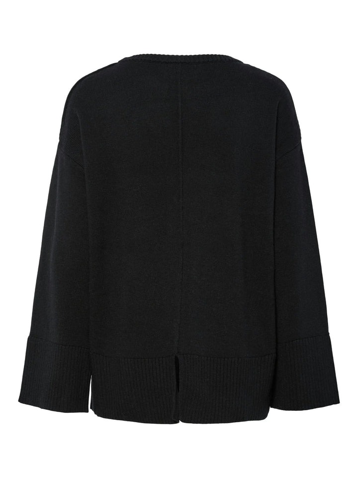 Babette Ls O-Neck Knit Pullover Black | Genser | Smuk