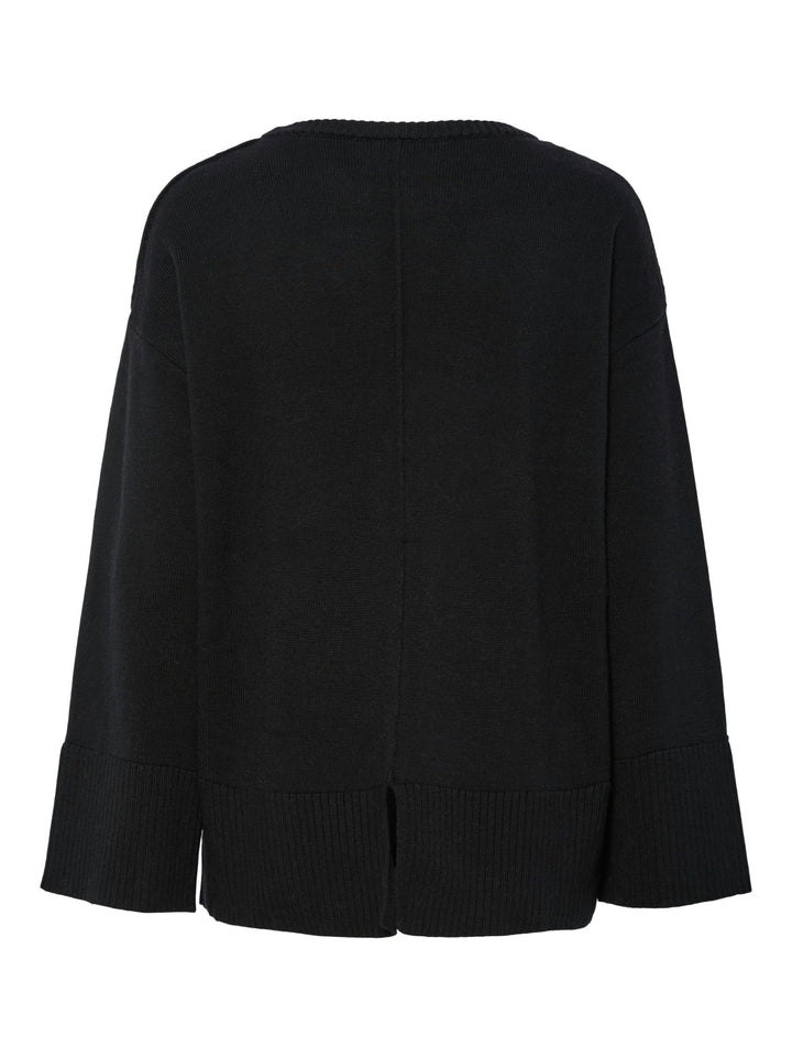 Babette Ls O - Neck Knit Pullover Black | Genser | Smuk - Dameklær på nett