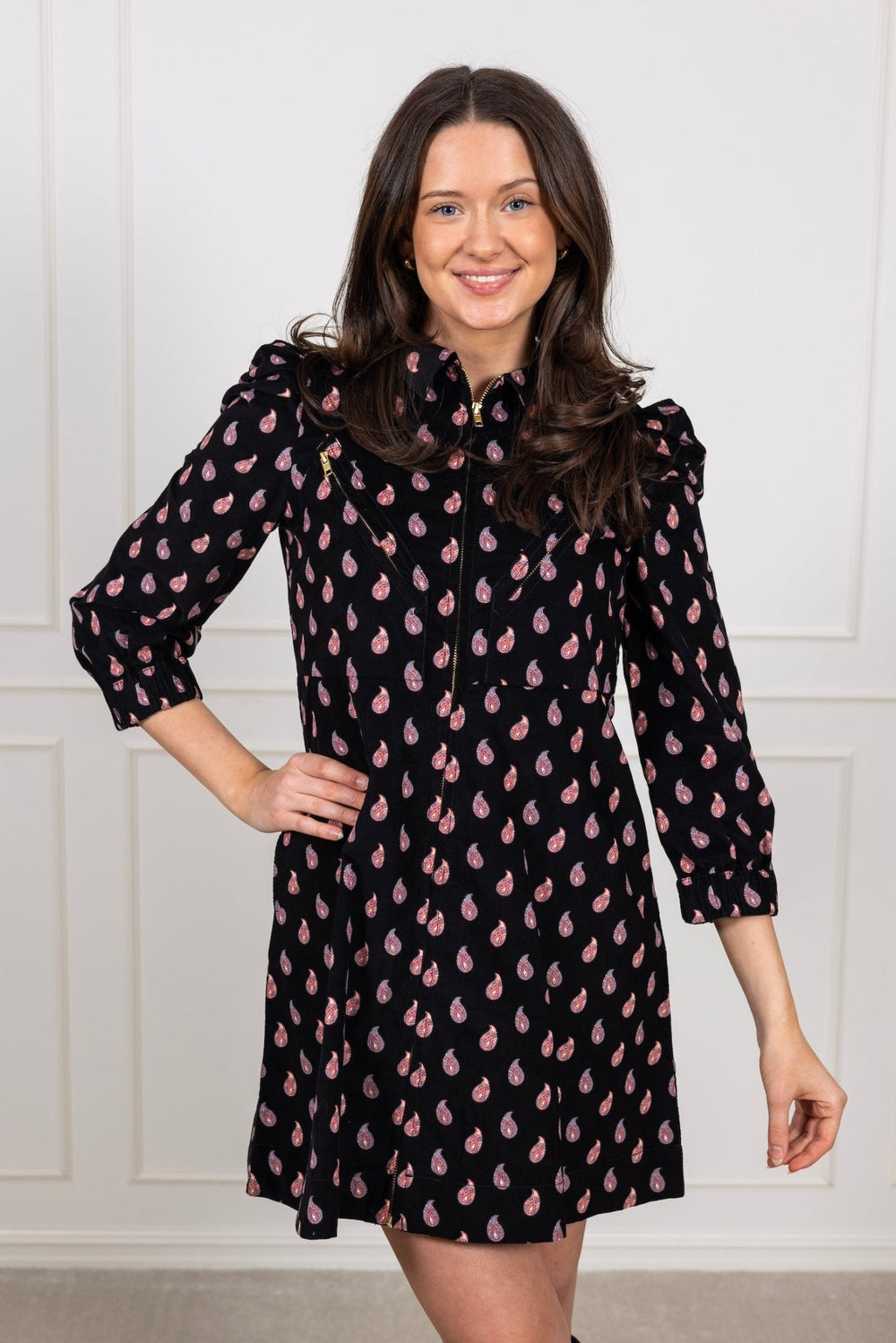 Baby Cord Collared Dress Vintage Paisley | Kjoler | Smuk - Dameklær på nett