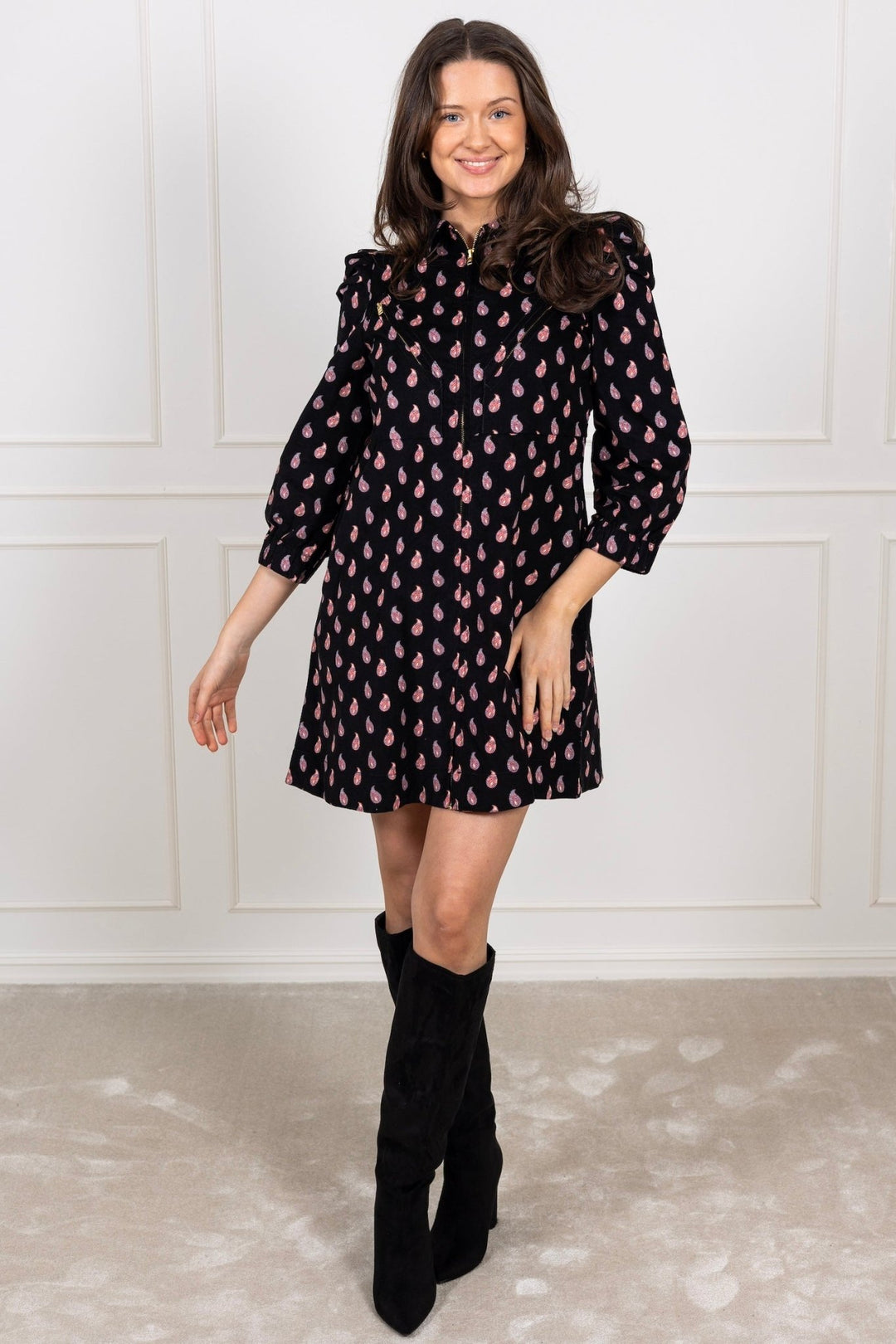 Baby Cord Collared Dress Vintage Paisley | Kjoler | Smuk - Dameklær på nett