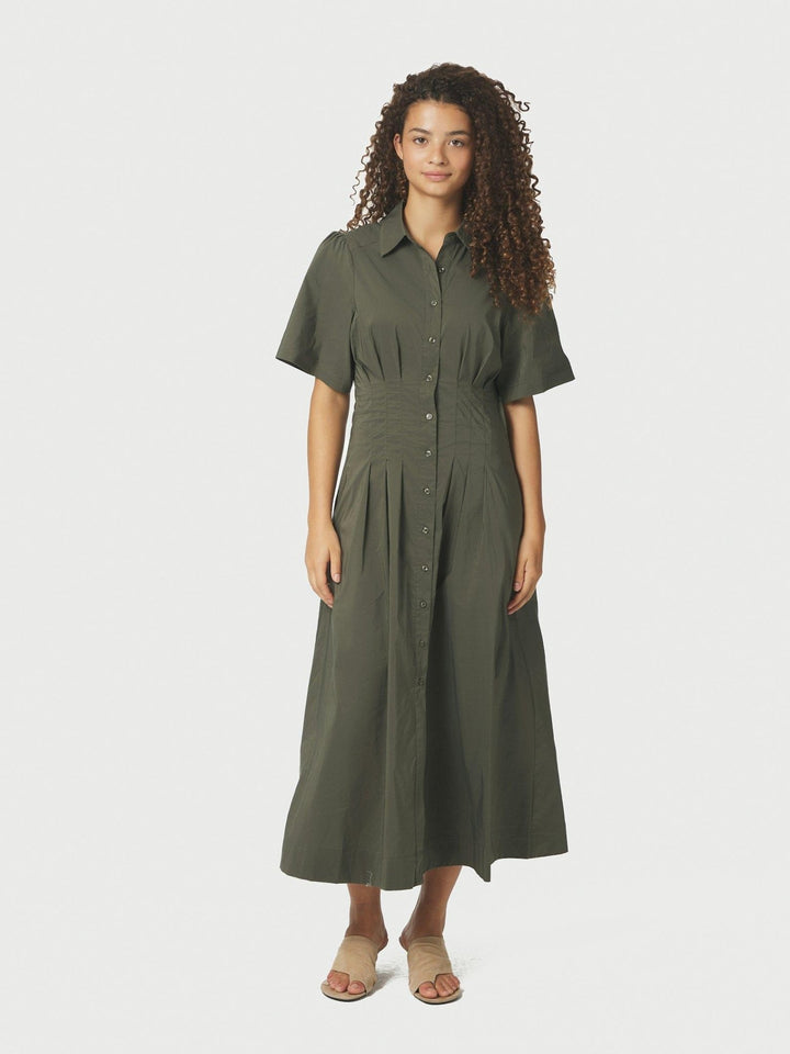 Baia Poplin Dress Army | Kjoler | Smuk