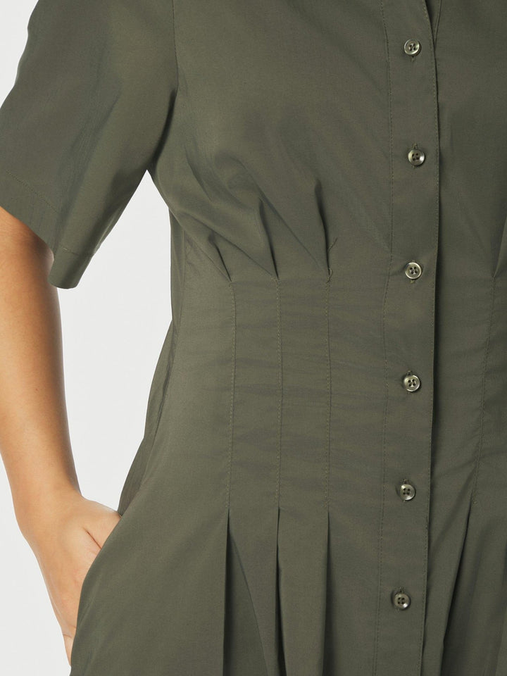 Baia Poplin Dress Army | Kjoler | Smuk
